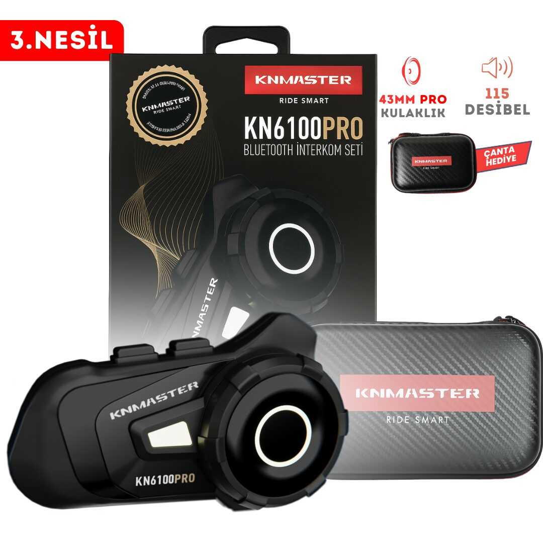 Knmaster KN6100 PRO İnterkom Siyah