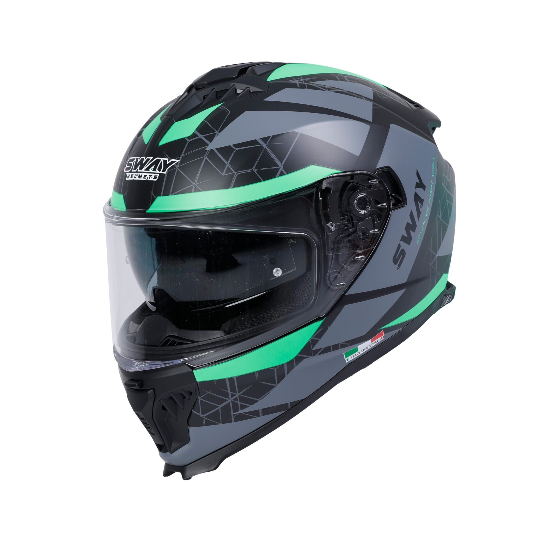 SWAY Kask 865 St Siyah Yeşil